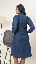 Load image into Gallery viewer, Denim Dress Embroideried (Soft Denim Fabric) - 1825 New 23