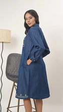 Load image into Gallery viewer, Denim Dress Embroideried (Soft Denim Fabric) - 1825 New 23