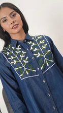 Load image into Gallery viewer, Denim Dress Embroideried (Soft Denim Fabric) - 1825 New 23