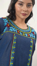 Load image into Gallery viewer, Denim Dress With Embroideried Half Sleeve - 1831 New 25
