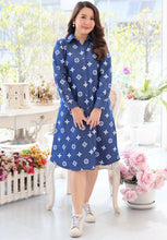 Load image into Gallery viewer, Denim Dress Full Sleeve Printed-P4