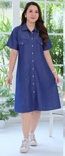 Load image into Gallery viewer, Denim dress Half Sleeve