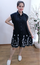 Load image into Gallery viewer, Cotton Shirt Border Emb Cut Sleeves