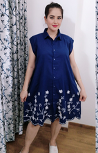 Load image into Gallery viewer, Cotton Shirt Border Emb Cut Sleeves