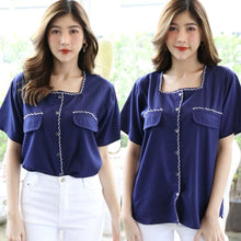 Load image into Gallery viewer, Embroideried american crepe top