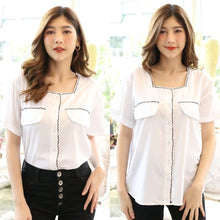 Load image into Gallery viewer, Embroideried american crepe top