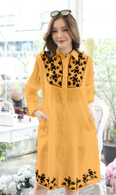 Load image into Gallery viewer, Cotton Shirt Border Emboroidery - Yellow