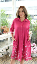 Load image into Gallery viewer, Cotton Shirt Border Emb - Pink
