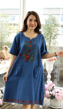 Load image into Gallery viewer, Cotton Long Kurti/Dress - Blue