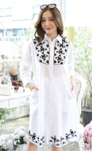 Load image into Gallery viewer, Cotton Shirt Border Emboroidery - White
