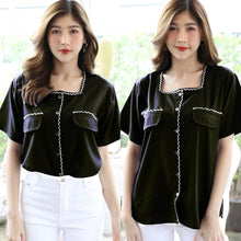 Load image into Gallery viewer, Embroideried american crepe top