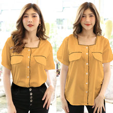 Load image into Gallery viewer, Embroideried american crepe top