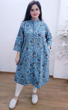 Load image into Gallery viewer, Cotton Chick Print Long Shirt Dress 4
