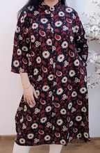 Load image into Gallery viewer, Cotton Chick Print Long Shirt Dress 9
