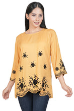 Load image into Gallery viewer, Full sleeve embroideried  rayon top
