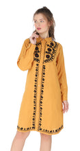 Load image into Gallery viewer, Cotton Shirt Border Emboroidery 1906-3 Yellow
