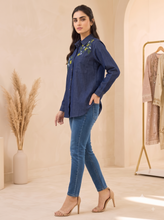 Load image into Gallery viewer, Shirt-Half sleeve embroideried
