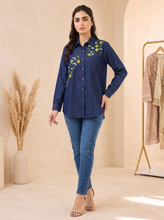 Load image into Gallery viewer, Shirt-Half sleeve embroideried
