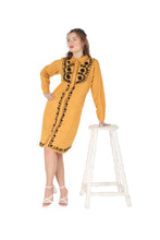 Load image into Gallery viewer, Cotton Shirt Border Emboroidery 1906-3 Yellow

