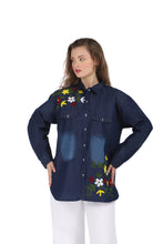 Load image into Gallery viewer, Denim Shirt Embroidery Full Sleeve 1874-3
