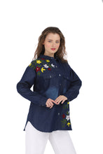 Load image into Gallery viewer, Denim Shirt Embroidery Full Sleeve 1874-3
