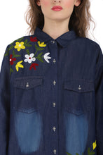 Load image into Gallery viewer, Denim Shirt Embroidery Full Sleeve 1874-3
