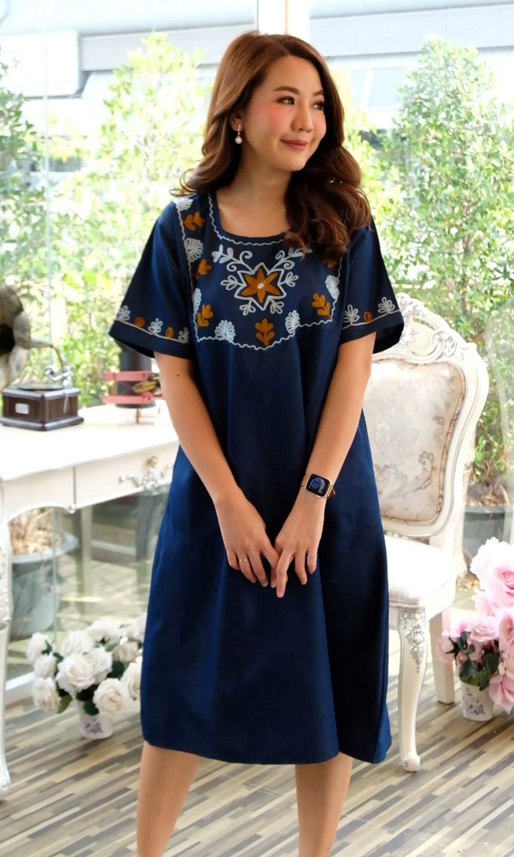 Buy Denim Dress for Women Button Down Mini Jean Shirt Vacation Dresses  Rolled Half Sleeve Maxi Dress Casual Summer 2023 Online at desertcartINDIA