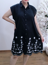 Load image into Gallery viewer, Cotton Shirt Border Emb Cut Sleeves
