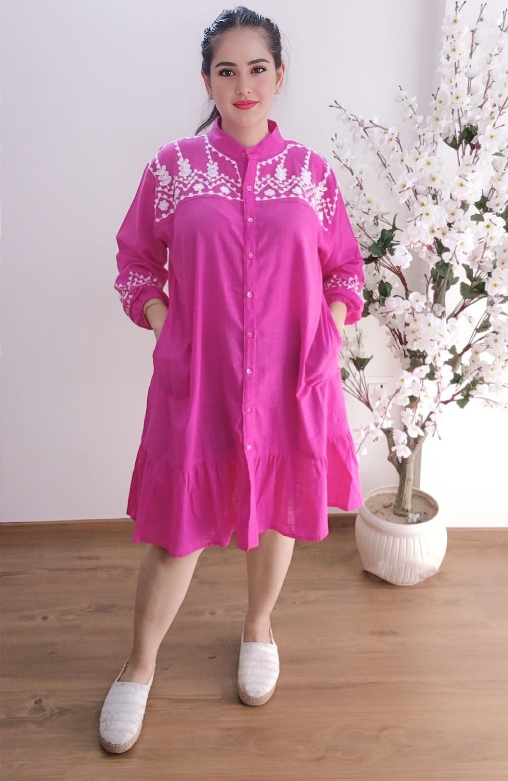 Cotton Shirt Emroidery Full Sleeves